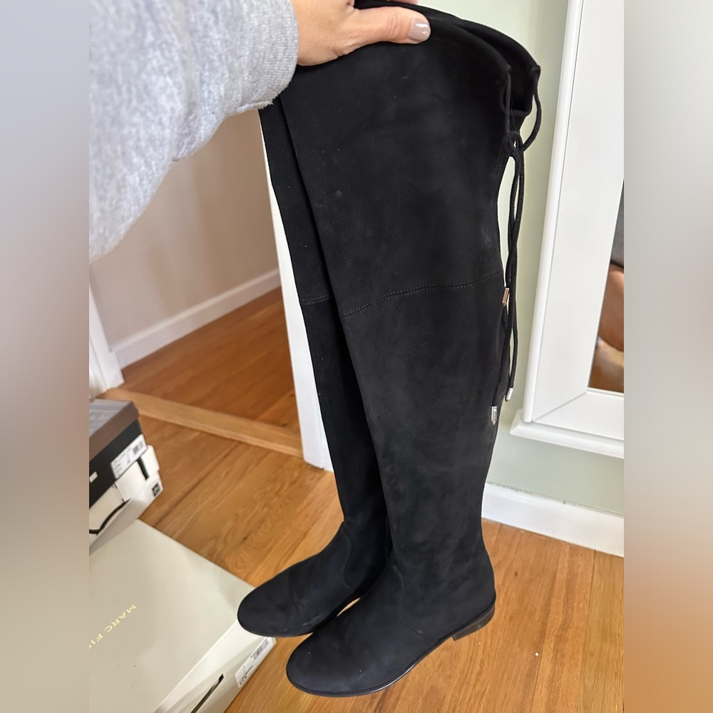 Marc Fisher Over the Knee Black Boots Size 6.5